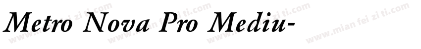 Metro Nova Pro Mediu字体转换